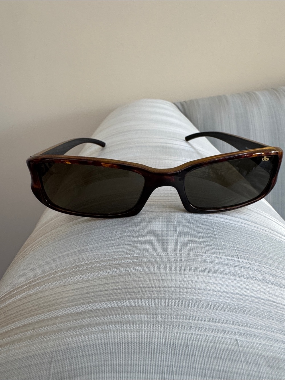 Bollé “Groove”Tortoiseshell Frame Sunglasses with Dark Amber Lenses